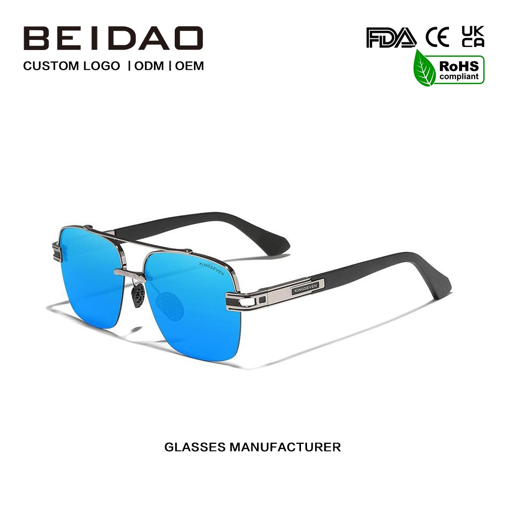 Розкішні кольорові ретро поляризовані сонцезахисні окуляри для чоловіків